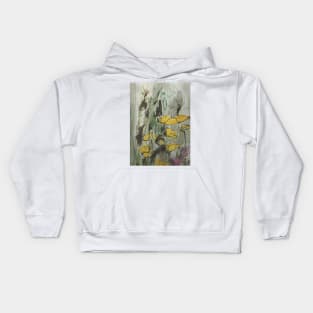 English Summer meadow, grasses, flowers design Kids Hoodie